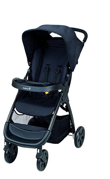 Safety 1st Amble Buggy mit abnehmbarem Spielbügel und Ablagetisch inkl. Becherhalter, Ein-Hand-Klappmechanismus, schwarz