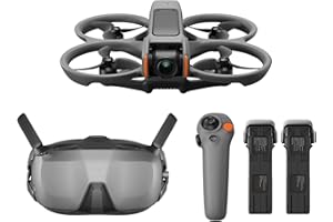 DJI Avata 2 Fly Smart Combo (Three Batteries), FPV Drone with Camera 4K, Immersive Experience, One-Push Acrobatics, Built-in Propeller Guard, 155° FOV, Camera Drone with Goggles N3 and RC Motion 3