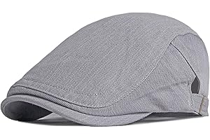 Xinveen Newsboy Hats for Men Flat Cap Cotton Adjustable Breathable Irish Cabbie Ivy Driving Hunting Hat