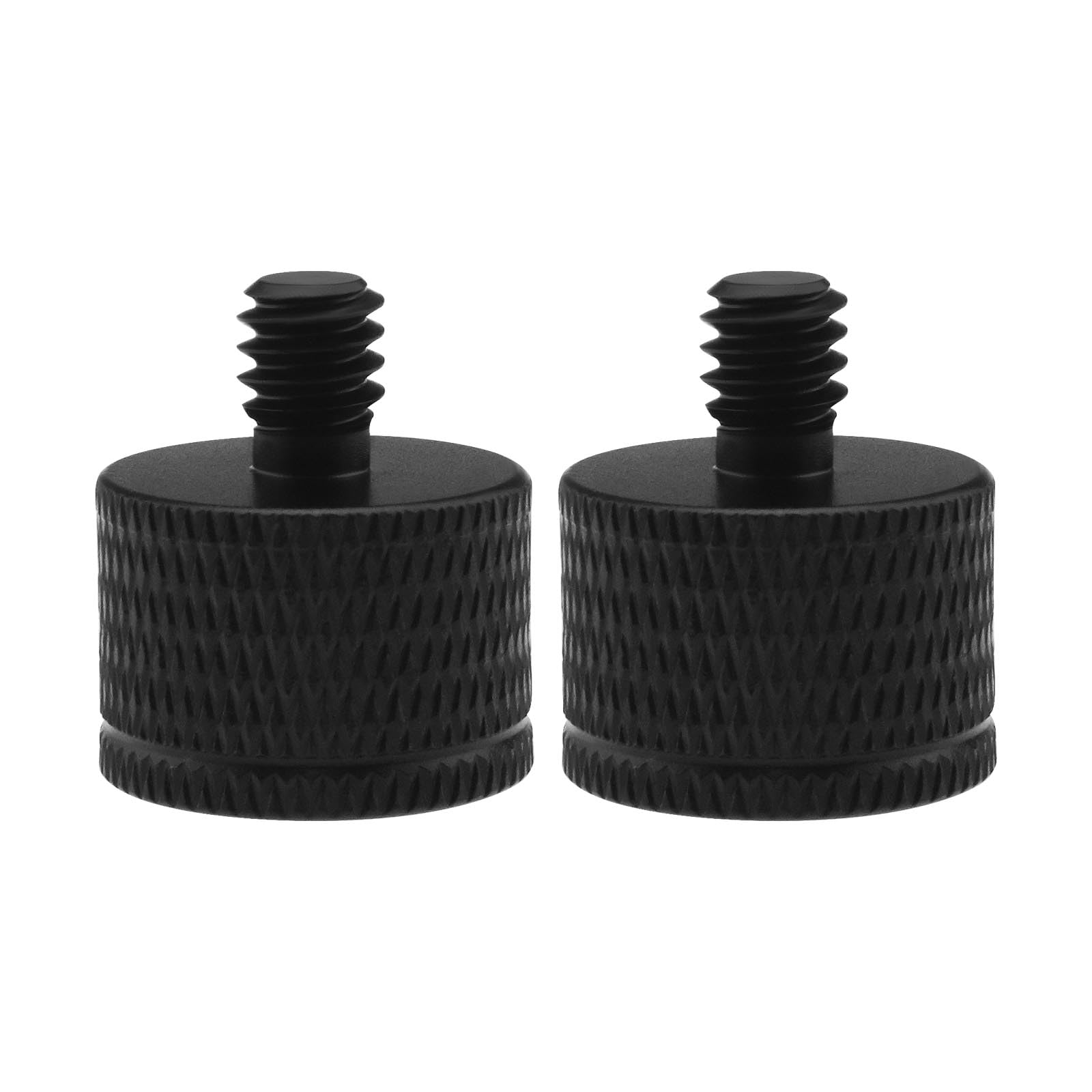eMagTech 2Pcs 5/8"-11 Female to 1/4"-20 Male Screw Reducer Aluminum Alloy Screw Adapter Studs Accessories for Camera Webcams Mic Stand