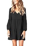 Amoretu Women Summer Tunic Dress V Neck Casual Loose Flowy Swing Shift Dresses