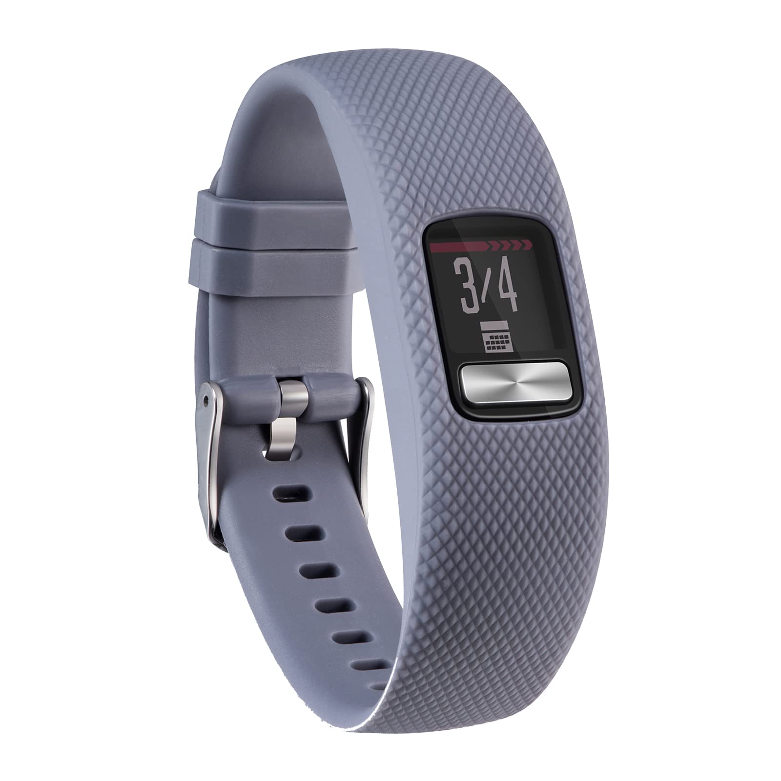 Grey Vivofit 4 Straps Compatible with Garmin Vivofit 4 Watch Band Strap Bracelet Wristband for Men Women Replacement Accessory- Colorful Vivofit 4 Silicone Watchband with Metal Clasp Buckle Small