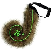 HAOAN Adults 26 Inch Wolf Tail Soft Long Fur Cat Fox Costume Tail for Halloween Party Costume