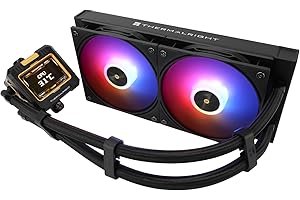 Thermalright Frozen Warframe 240 Black ARGB-240mm AIO CPU Liquid Cooler,IPS LCD Screen with 320 * 240 Resolution,for AM4/AM5&