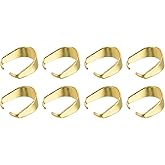 uxcell 30Pcs Pinch Clip Clasp, 4 x 9mm Pinch Clip Pendant Bail Connector Stainless Steel Pinch Bail for Pendants Jewelry Making DIY Craft, Gold