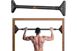 Sportneer Pull Up Bar: Strength Training Chin up Bar without Screws - Adjustable 29.5''-37'' Width Locking Mechanism Pull-up Bar for Doorway - Max Load 440lbs for Home Gym Upper Body Workout, Non-slip