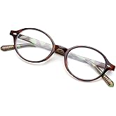 FEISEDY Vintage Oval Blue Light Glasses for Women Men Stylish Lightweight 90s Eyeglasses Fake Nerd Y2k Eyewear Frame B0242