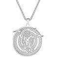 Chereda Vintage Greek Mythology Zeus Pendant Necklace For Men 316L Stainless Steel Greek Myths Sky Thunder God Men Necklace Jewelry