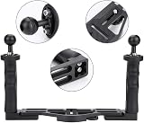 Denash Dual Handheld Grip Stabilizer Tray Underwater Camera Accessory 1/4in view 4