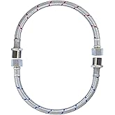 HOMYEP Faucet Water Supply Lines Extension, 10 Inch, 2-Pack cUPC 3/8" Male to Female Faucet Hose Extender for Bathroom Kitche