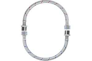 HOMYEP Faucet Water Supply Lines Extension, 10 Inch, 2-Pack 3/8" Male to Female Faucet Hose Extender for Bathroom Kitchen, Braided Stainless Steel