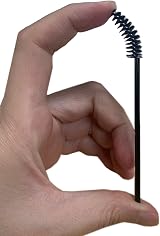 ILLUVA Disposable Eyelash Brush 100 PCS Eyebrow Mascara Applicator Wands Black view 3