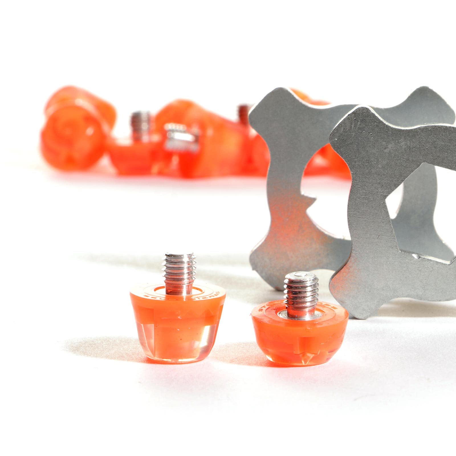 TPU Football Studs-14X Replacement Soccer Cleats with 2X Studs Wrench Included (fluorescent orange)