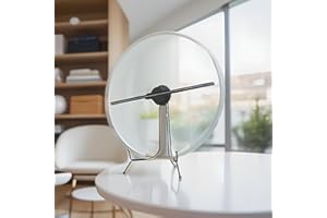 MISSYOU 3D Hologram Fan with Cover, 3D Hologram Projector HD LED Advertising Display with Remote and Bluetooth and WiFi,700 Video Library and for Business,Bar,Halloween (45CM Hologram Fan with Cover)