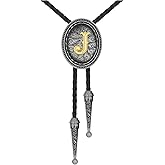 HUABOLA CALYN Bolo tie for Men, Western Cowboy Golden Alphabet Initial Letter ABCDJMR to Y Costume Bolo ties Neckties
