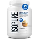 Isopure Essentials 100% Whey Protein Powder, Vanilla Buttercream 13.29 OZ | 20g Complete Whey Protein Per Serving, with Added Vitamins for Immune Support &amp; Muscle Recovery, Decadent Rich Flavor