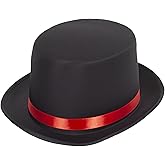 Barelove Black Top Hats Magician Victorian Dress Up Crazy Top Dance Sequence Top Hat Christmas Costume for Men Women Unisex