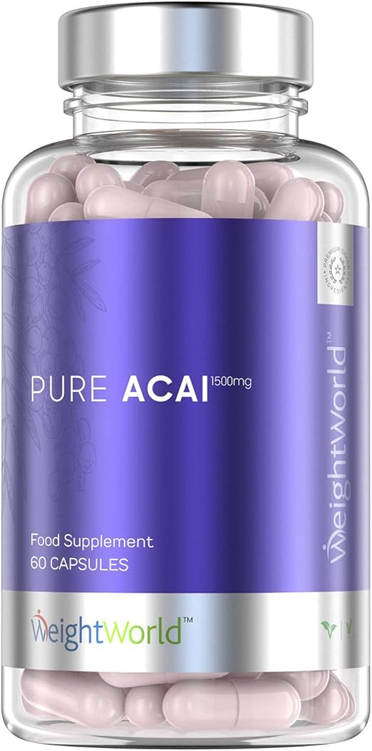 Pure Acai Berry Tablets 1500mg Strength Berry Extract Natural