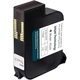 Phezer 1 inch Automatic Inkjet Coding Machine 72ml Solvent Ink Cartridge Replacement PS120 with Chips, Variable Data/Date/Logo/Barcode/Image Thermal Inkjet Printer Cartridge (for PW1-1 / PW2-1)