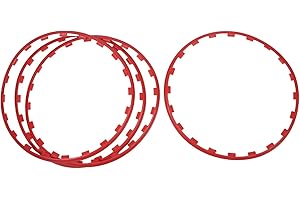 Jauarta 4Pcs Wheel Rim Ring Stylish Sturdy Wheel Edges Trim Protector Ring for 19 Inch Wheels Replacement for 2021-2023(Red)