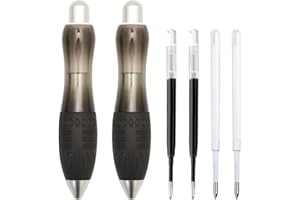 WENTUR HEAVIER Weighted Pens for Hand Tremors, Parkinsons Patients, Arthritis Hand, Carpal Tunnel Syndrome & Low Grip Strength - Big Fat Pens to Help Elderly - Weighted Wide Grip Pens (2 Pen with 4 Refills)