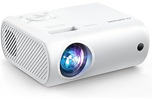 Mini Projector, CLOKOWE 2024 Upgraded Portable Projector with 9000 Lux and Full HD 1080P, Movie Projector Compatible with iOS/Android Phone/Tablet/Laptop/PC/TV Stick/Box/USB Drive/Game Console