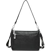 Sursee Genuine Leather Hobo Bag for Women Crossbody Shoulder Purses with Dual Straps