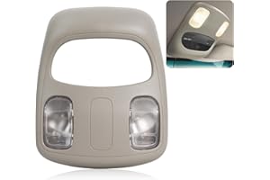 HOQQF Overhead Console Housing Compatible with Dodge Ram 1500 2500 3500 4500 5500 2002-2010, Dome Map Reading Light Bulb Assembly Replaces 1DK78BD1AA 1DK78TL2AA 56049706AD 56049706AF