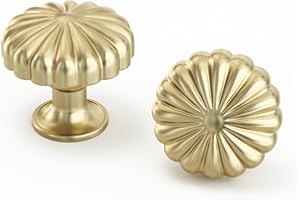 homdiy 10 Pack Gold Knobs Gold Drawer Knobs Brushed Brass Knobs Gold Dresser Knobs Kitchen Cabinet Knobs Gold Cupboard Knobs 