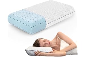Vaverto King Size Pillow - 1-Pack Memory Foam Gel Pillow King Size, Firm Support for Neck, Shoulder, Back, Side, and Stomach Sleepers - Cooling Pillow Ideal for Home, Dorm - Bed Pillow