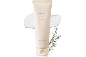 AROMATICA Tea Tree Balancing Foaming Cleanser 6.35oz / 180g, Vegan Double Cleanser Face Wash For Oily Skin, EWG Verified