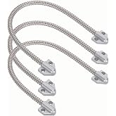 Armored Door Loop Wire Protector: Tensso 3 Pack Power Transfer Cable Sleeve | Stainless Steel Pipe, Flexible Gooseneck Metal Conduit, Armored Cord for Access Control, Electric Locks, Door Security