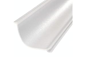 BEAM LIGHTING PLASTICS YOUR DIFFUSER SOURCE Beam Lighting Under Cabinet Light Cover Replacement | White Ribbed Acrylic Diffuser (UCEL Linkable, 48")