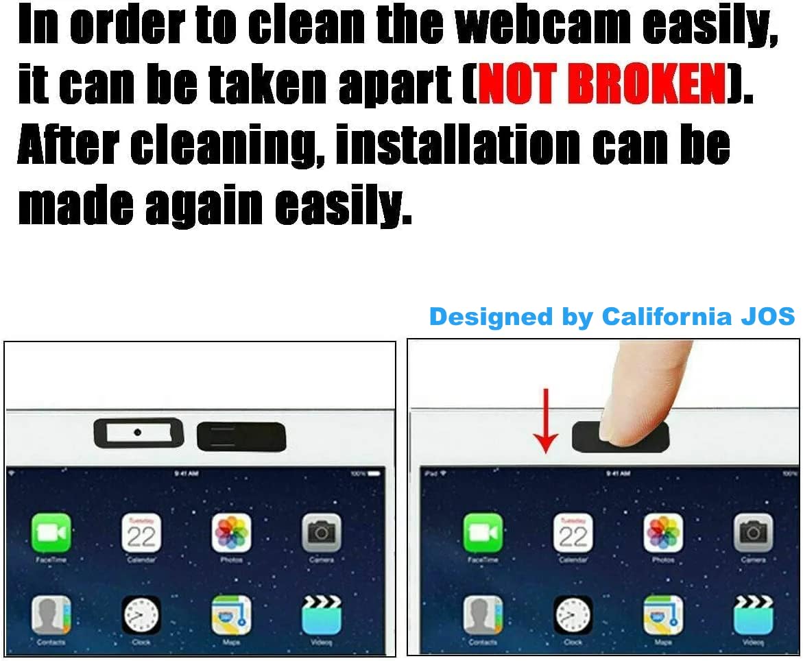 9 Pack(3 Large + 3 Medium + 3 Small) 0.03 inch Ultra Thin Webcam Cover Slide Camera Blocker Protect Your Privacy Security for MacBook Air, Laptop, iPad, iMac, PC, iPhone