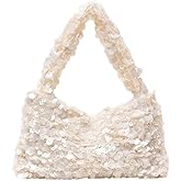 Floerns Women's Elegant Shiny Sequin Hobo Bags Sparkly Summer Party Cute Mini Handbag