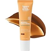 Bigger Than Beauty Skincare, Daily Defender Broad Spectrum SPF 50 Mineral Sunscreen with Hyaluronic Acid, Vitamin C & Niacinamide (as Vitamin B3), Lightweight UVA & UVB Protection, Skin Care, Deep