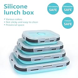 VIGIND Set of 4 Collapsible Foldable Silicone Food