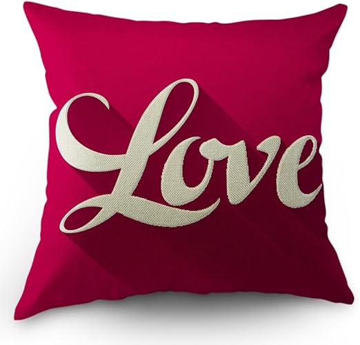 Amazon Com Moslion Love Pillows Quote Throw Pillow Cover