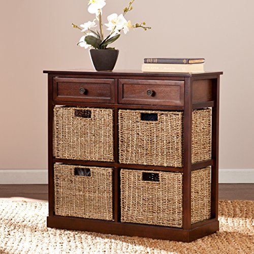 Southern Enterprises AMZ4576ZH Kenton 4-Basket Storage Chest, Brown