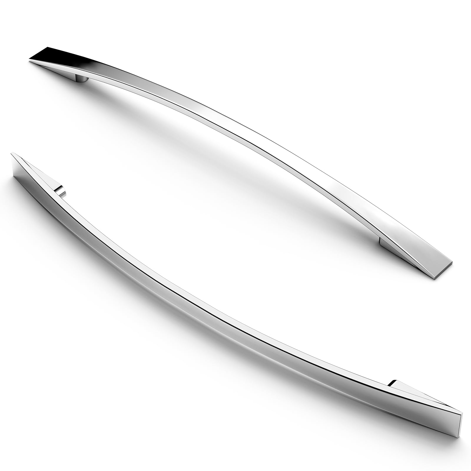 FURNIWARE Pack of 5 Classic Zinc Cabinet Pulls, Chrome-192mm (7.6 Inch) Hole Center — image 1