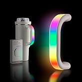 Sirmme LED Light-up Tumbler Handle with Stanley 40oz/30oz, 6 Colors 10 Modes Cup Handle Accessories,USB Rechargeable Cup Handle with Comfortable Grip, Party Gym Camping Rose Quartz