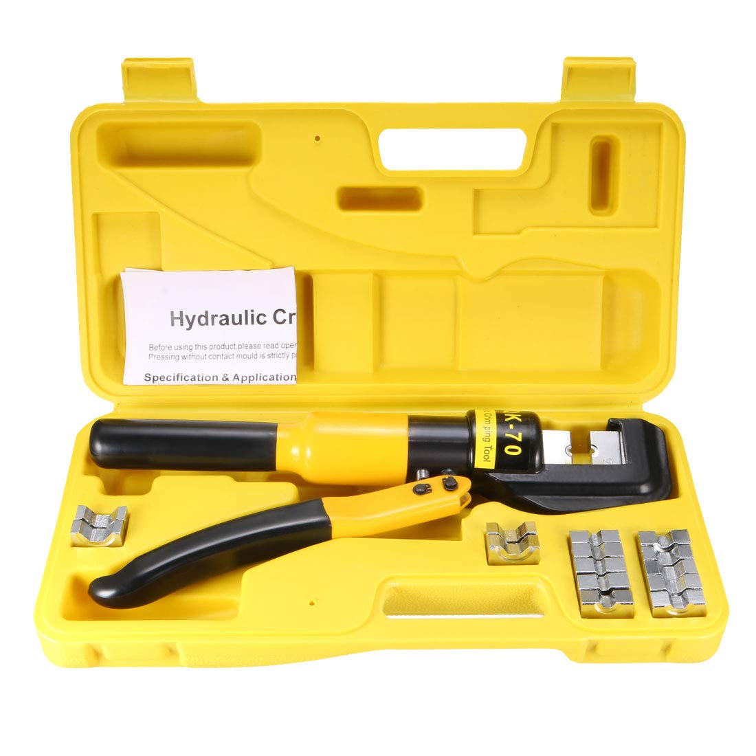 Sourcingmap 6 Ton Hydraulic Wire Cable Lug Terminal Crimpers Crimping Tool 8 Dies YQK-70
