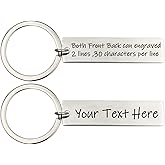 good goods Personalized Keychains for Women Customized Key Chains Men Engraved Name Inspirational Stainless Steel Dog Tag