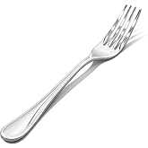 12-Piece 8-Inch Teardrop Dinner Forks Set, 18/10 Stainless Steel Table Fork | Forks Silverware Set, Dishwasher Safe, Ideal for Family Meals, Home Kitchen, Restaurant &amp; Daily Dining