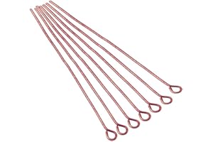 AGCFABS 200pcs Eye Head Pins 20 25 30 35 40 45 50 mm Eye Pins Findings for DIY Crafts Necklaces Bracelets Earrings Jewelry Making Jewelry Accessories Supplies (Red Copper, 45mm(1.77inch)*200pcs)