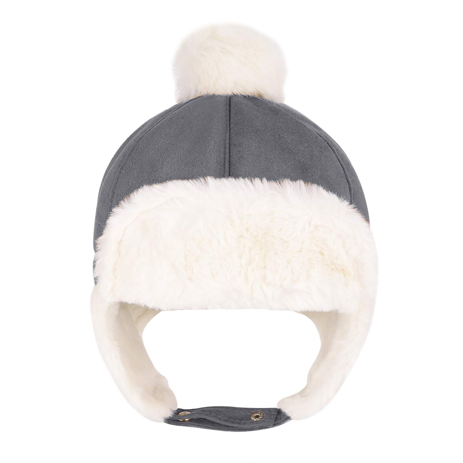Faxianther Infants Winter Thermal Windproof Ushanka Russian Hat with Ear Flap Warm Cozy Plush Travel Outdoor Full Hood Hat Skull Cap Earflap Trapper Hats for Baby Girls Boys Toddlers