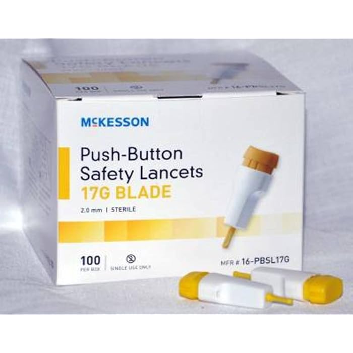 Buy MCK16172400 Lancet McKesson PushButton Safety Blade 2.0 mm Depth