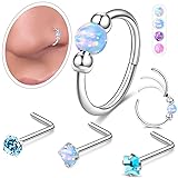 4Pcs Stainless Steel Nose Ring Set for Women