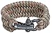 The Friendly Swede Trilobite Extra Beefy/Wide 500 lb Paracord Survival Bracelet With Stainless Steel Black Bow Shackle - Adjustable Size (Army Green Camo M (7-8
