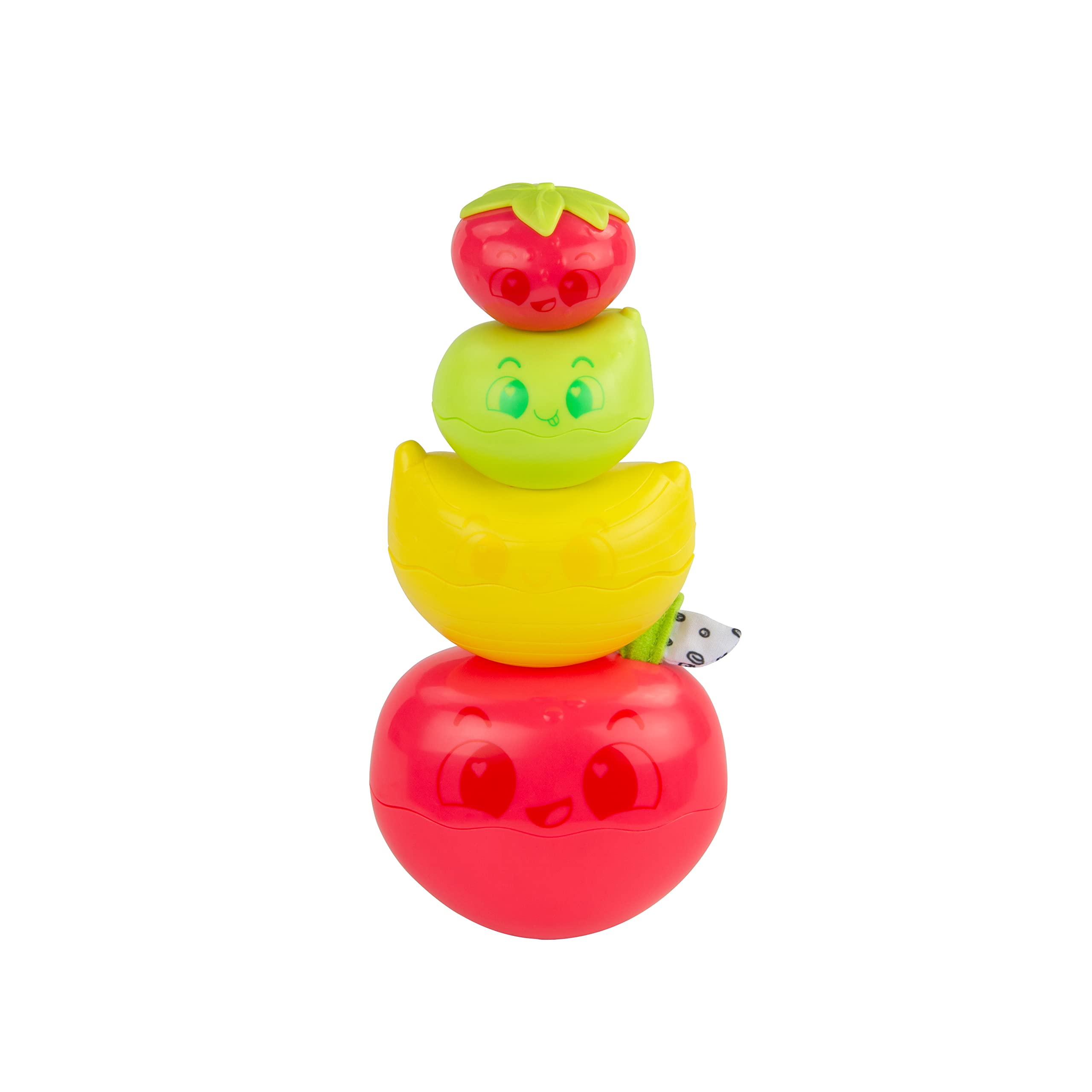 Lamaze Stack and Nest Fruit Pals, Stacking Toy, Newborn Baby Toy, Sensory Toy for Babies with Colours and Sounds, Development Toy for Boys and Girls Aged 12 Months +